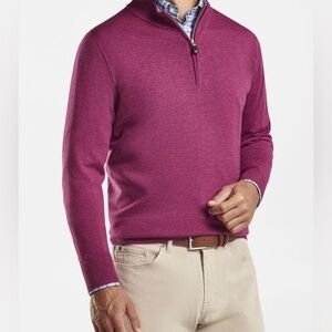 PETER MILLAR Crown Soft Merino-Silk Quarter-Zip size L
